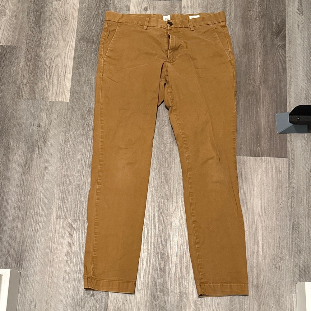 GAP Men's Brown Chinos 31x30 Slim Fit